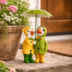 Duck Couple Garden Ornament