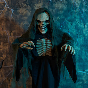 Spooky Reaper with Floating Lady Decoration