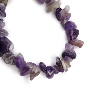 Amethyst Chip Stone Bracelet - Elegant, Comfortable Gemstone Jewelry