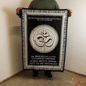 Om Wall Art 70x110cm - Sacred Spiritual Cotton Decor