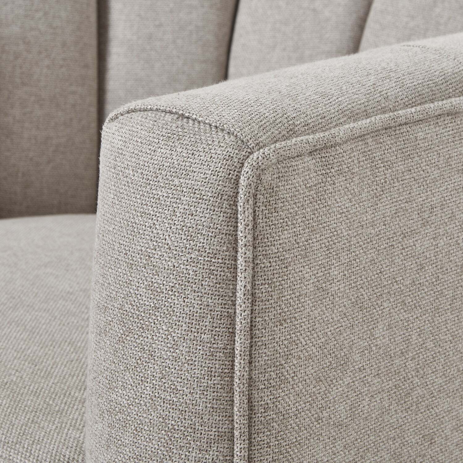Sandstone Swivel Armchair - Taupe Twill, Solid Wood Frame - Taupe