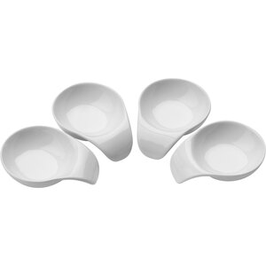 Dela Set Of Four White Tapas Serving Dishes