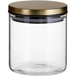 Freska Glass Storage Jar with Gold Lid 550ml