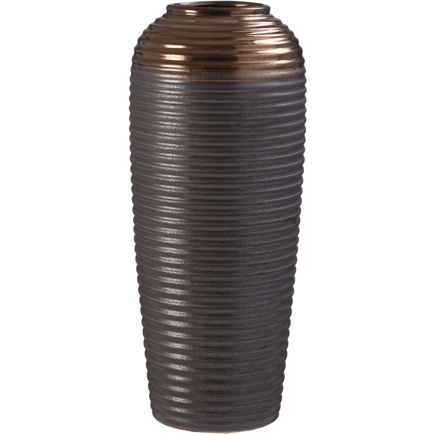 Sorrell Large Black And White Ceramic Vase - Glaze 10%,Clay 90%