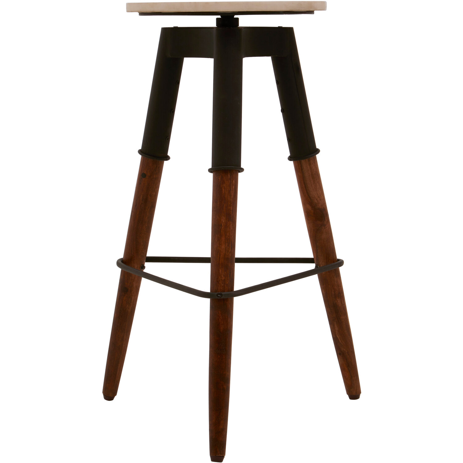 Vasco 3 Leg Bar Stool With Marble Top - Black