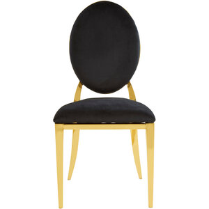 Sarita Stackable Gold Finish Dining Chair