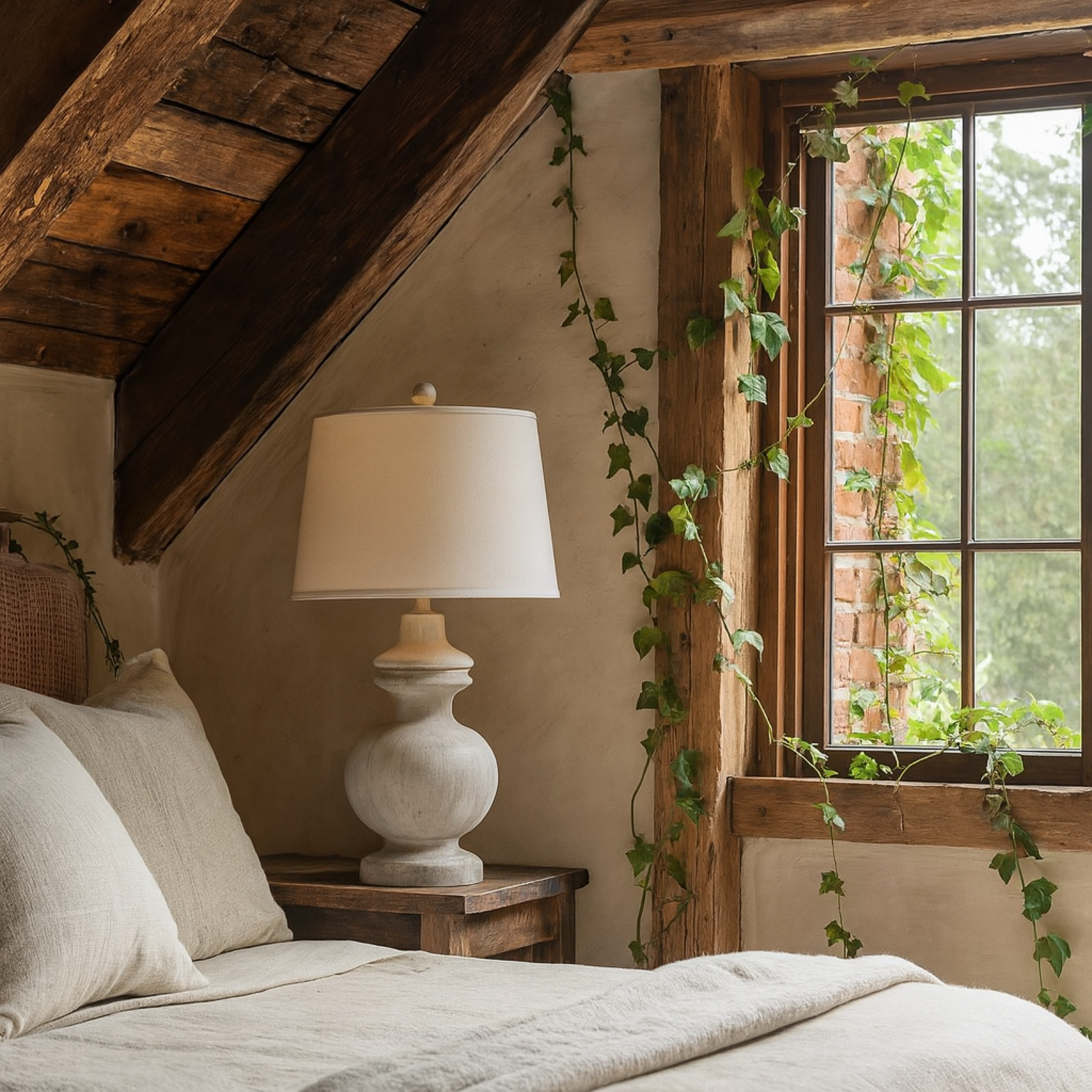 Image of Barfleur Distressed Round Pillar Table Lamp&hellip;