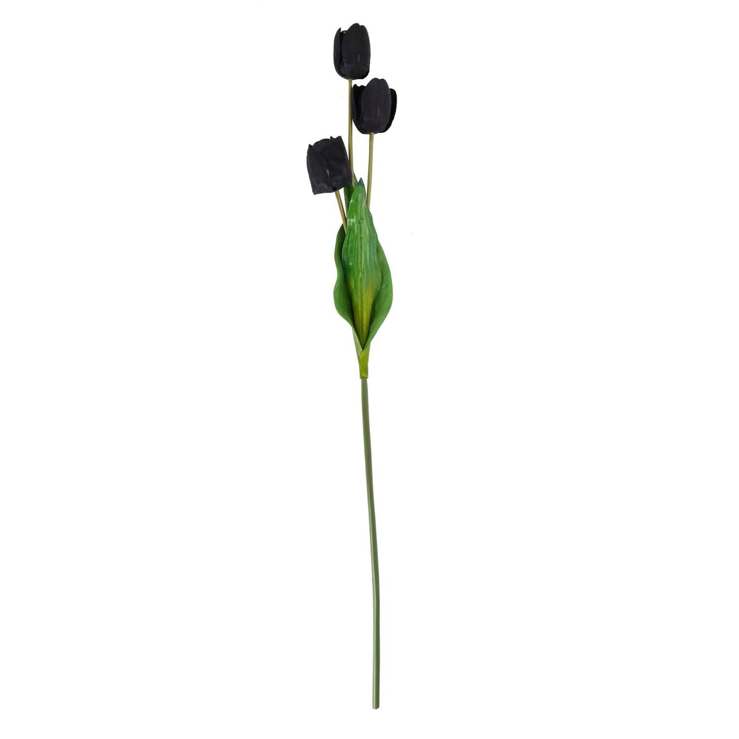 Set of 3 Tulip Artificial Flower Stems - Green