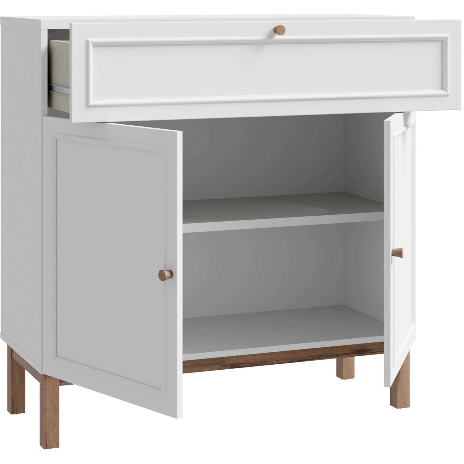 Sofia Console Cabinet Light And 2 Doors 1 Drawer - Grey