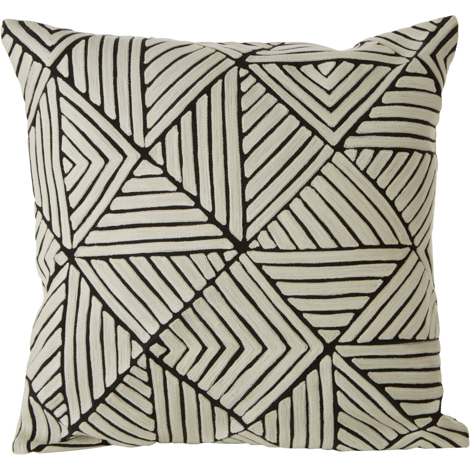 Bosie Ozella Diamond Design Cushion - Black & White