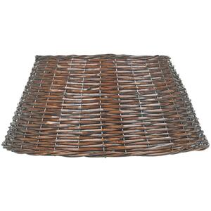 Large Natural Willow Wicker Christmas Tree Skirt - Silver