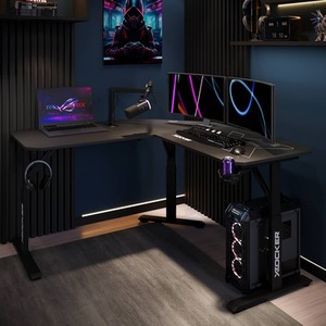 Cougar Height Adjustable Corner Gaming Desk with Mousepad