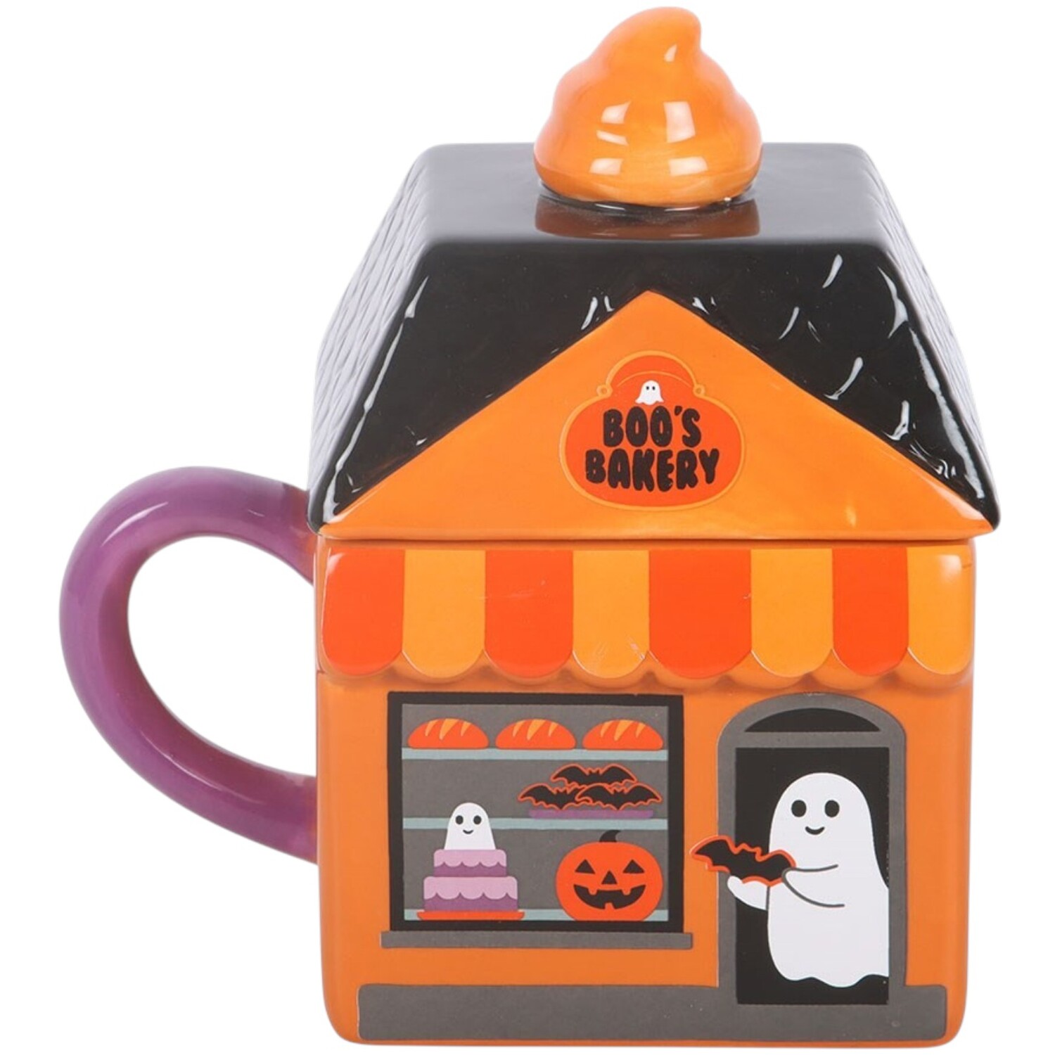 Kingsbury Gifts Boos Bakery Lidded Mug - Orange