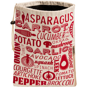 Porter Red and Natural Vegetable Bag