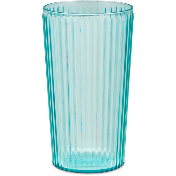 Set of 4 Ridged Plastic Tumblers - Microwave and Dishwasher Safe