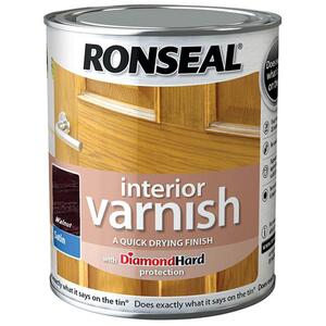 Ronseal Interior Varnish Quick Dry Satin Walnut 750Ml
