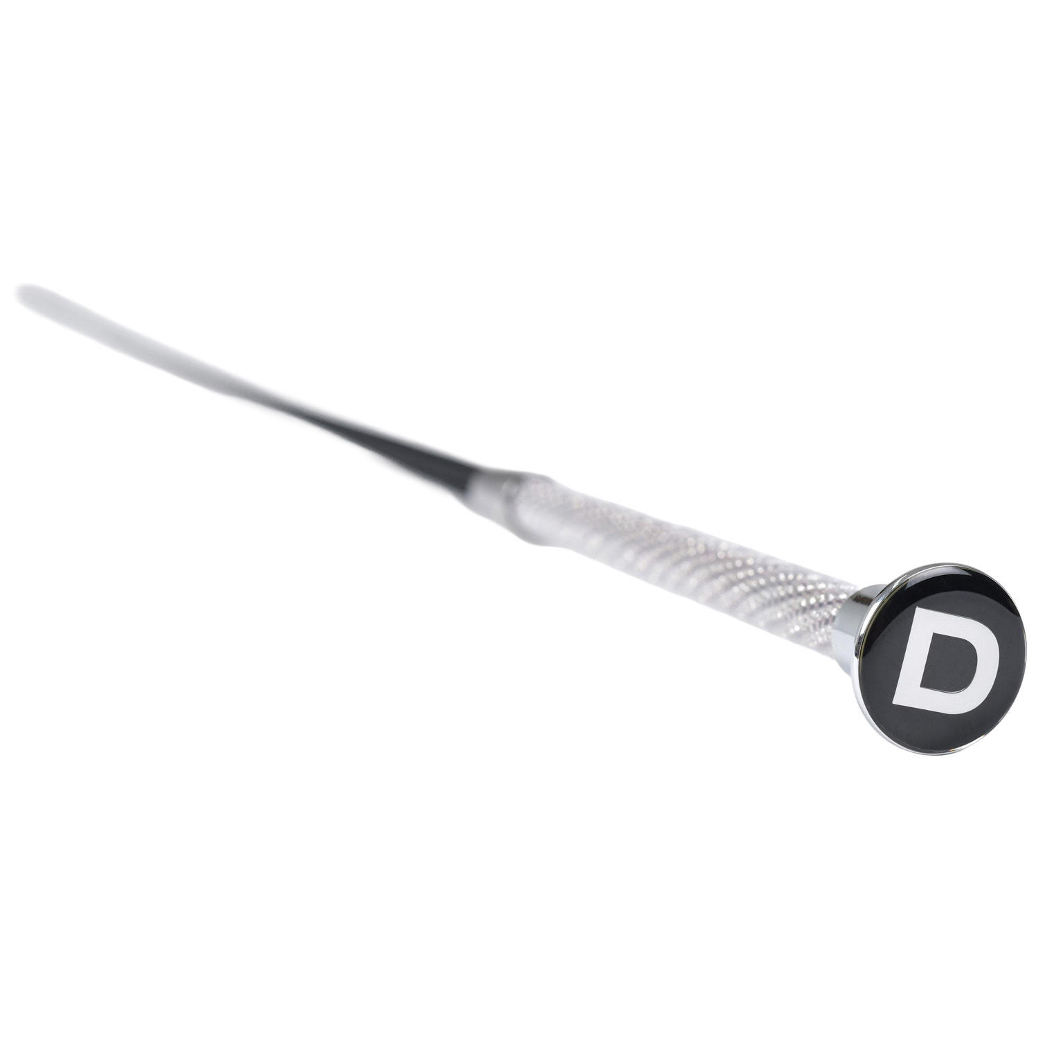 Dublin Crystal Leather Horse Dressage Whip - Black