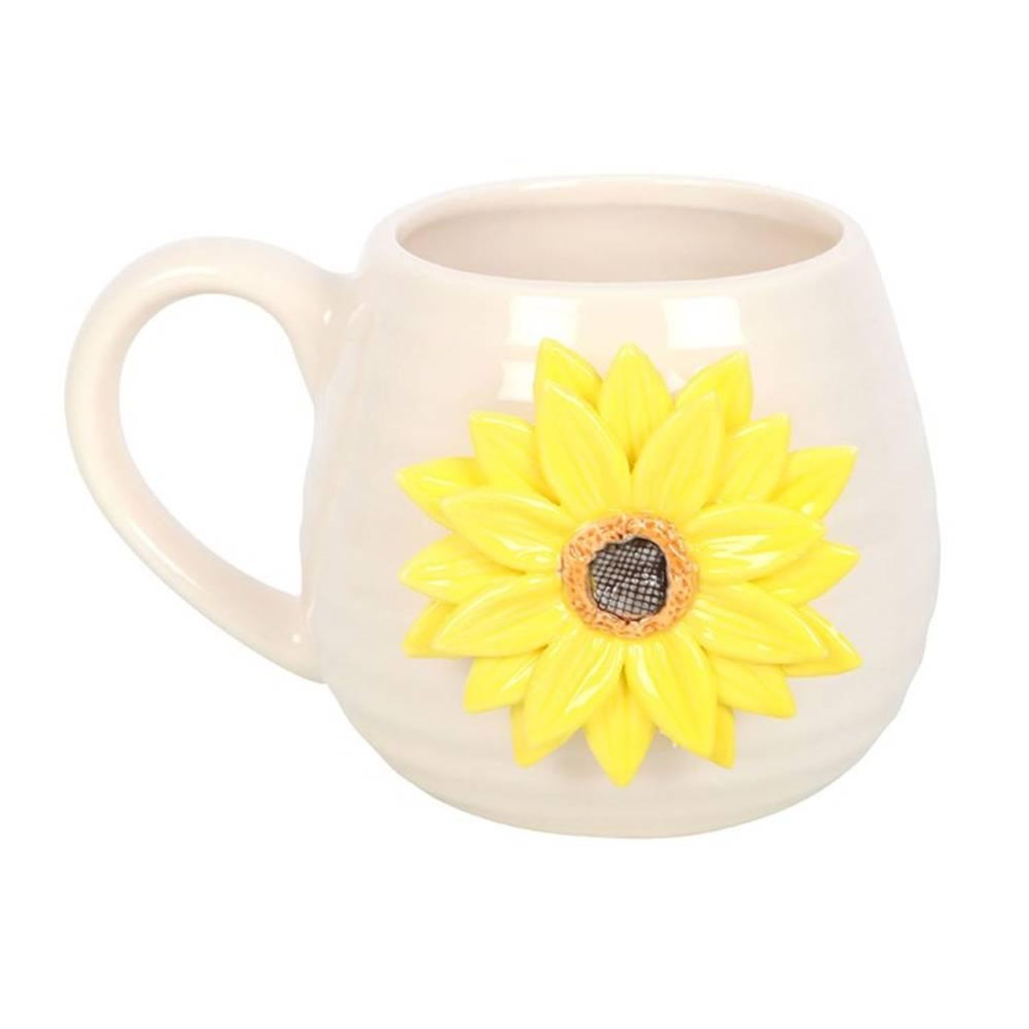 Something Different Hello Sunshine Sunflower 3D Rounded Mug - Ceramic/Yellow