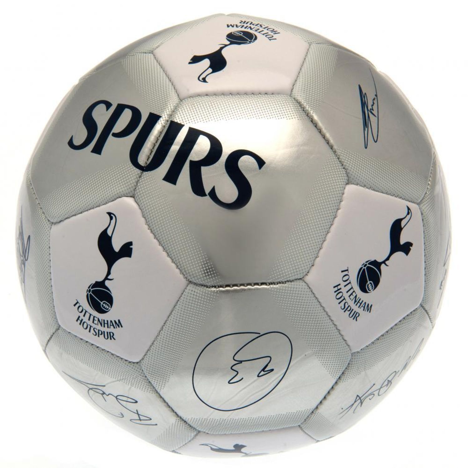 Tottenham Hotspur Fc Spurs Signature Metallic Football - Silver/White/Navy