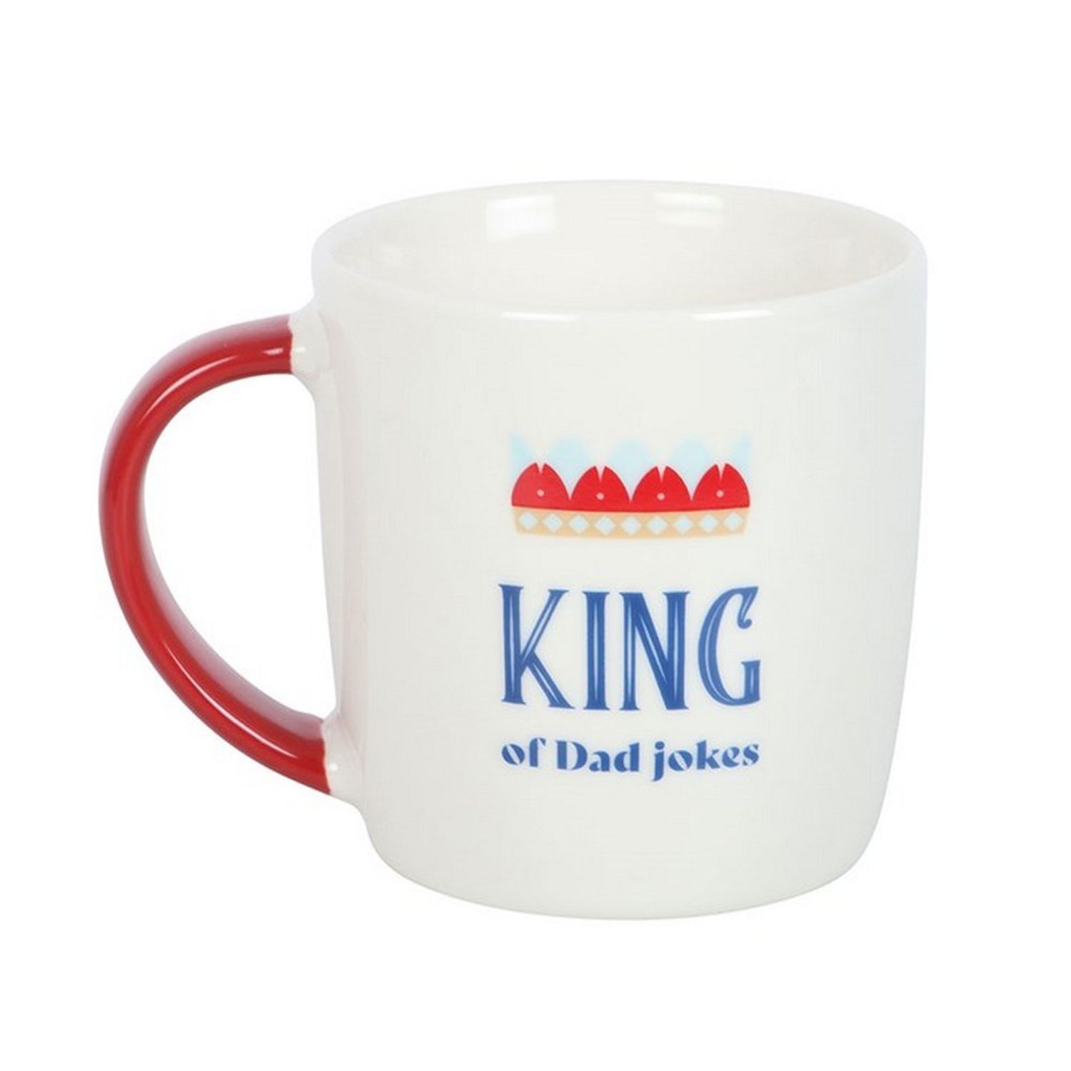 Something Different King Of Dad Jokes Mug - White/Red/Blue