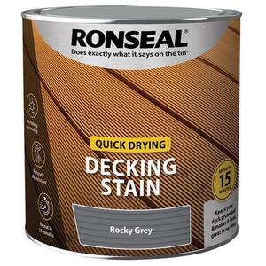 Ronseal Quick Drying Decking Stain Rocky Grey 2.5L - 39078