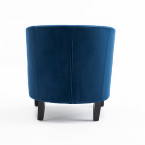 Dark Blue Bedford Small Padded Curved Back Tub Chair shot 16028159