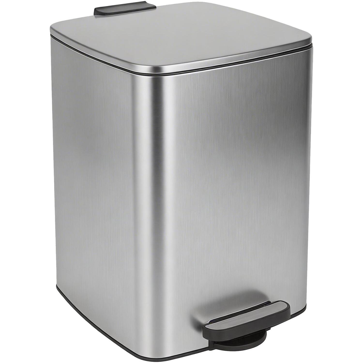 Harbour Housewares Square Stainless Steel Kitchen Pedal Bin - Image 4