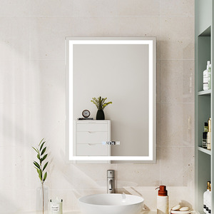 Single-Door Mirror Cabinet with LED Lighting