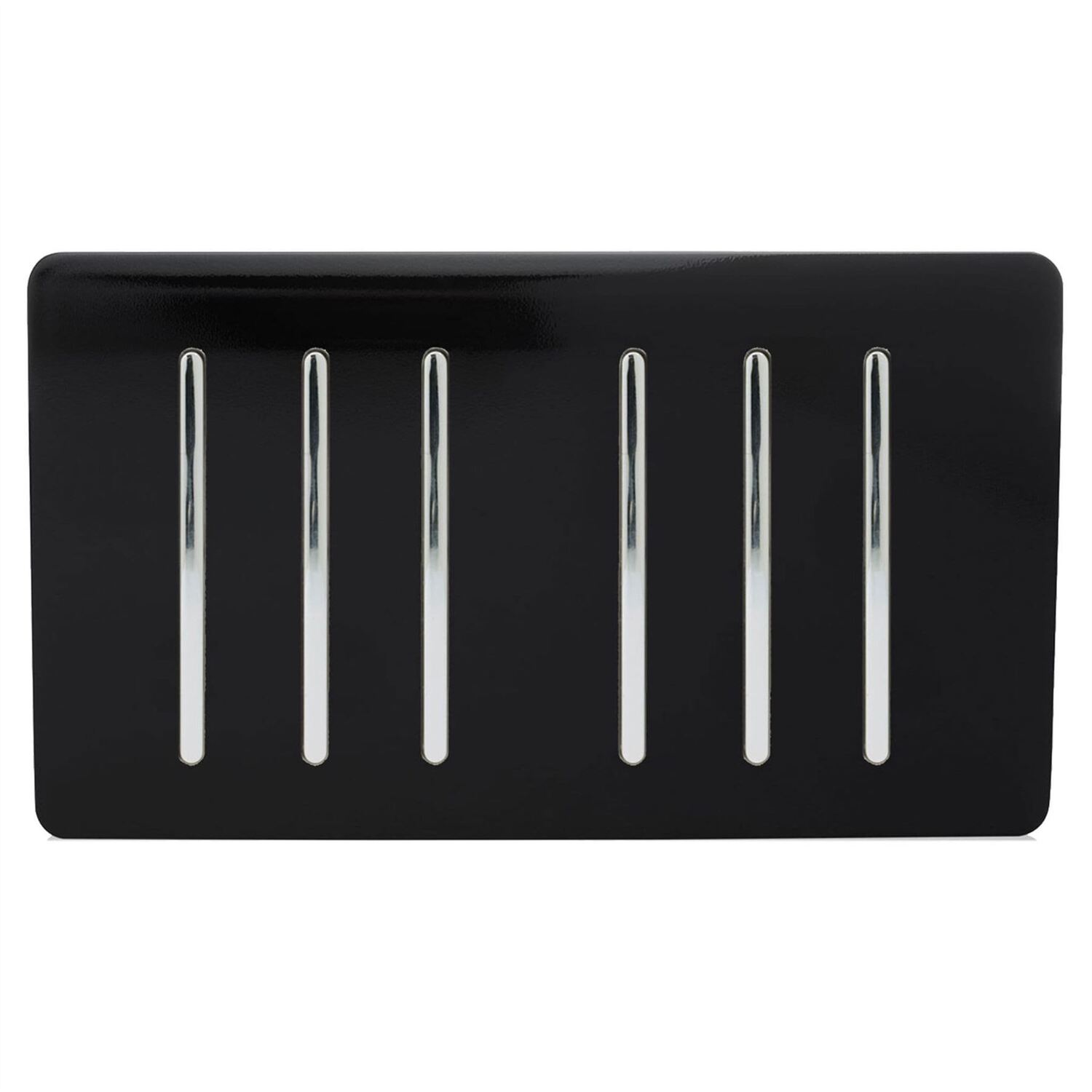 Trendi Switch 6 Gang Light Switch - Screwless Plate - Piano Black - Size 6 - Image 4
