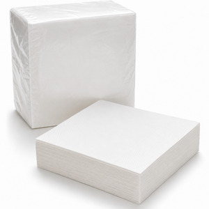 White 2 Ply 4 Fold Paper Napkins Tissue Serviettes