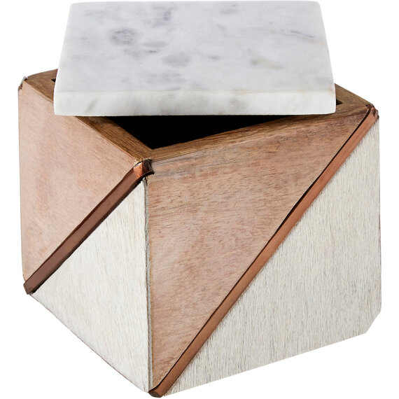 Bowerbird Cowhide Small Trinket Box