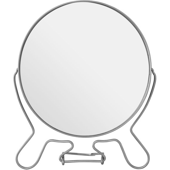 Mison Silver Effect 2 Sided Large Shaving Mirror