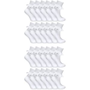 Sock Snob 24 Pair Multipack White Frilly Lace Socks shot 16341819
