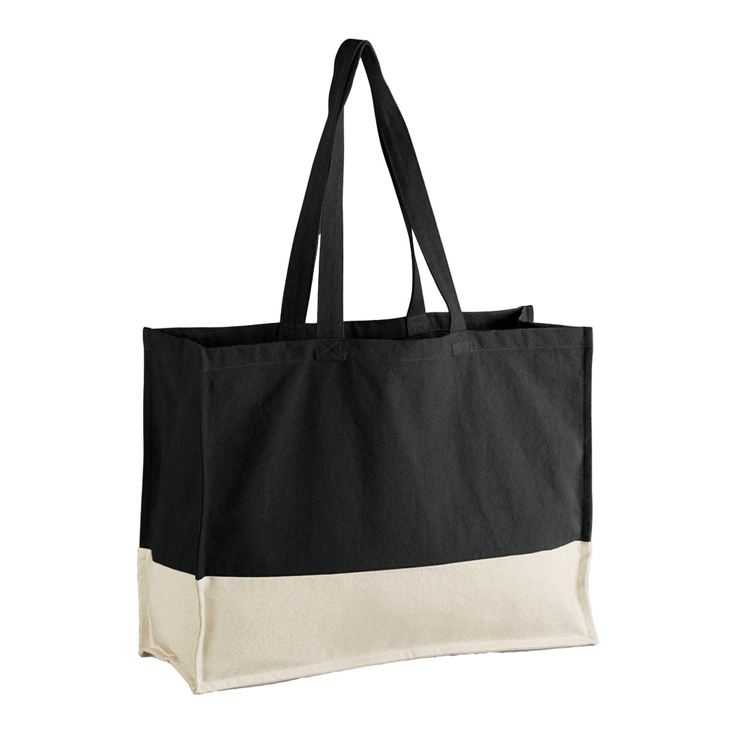 Westford Mill Earthaware Contrast Organic Tote - Black/Natural