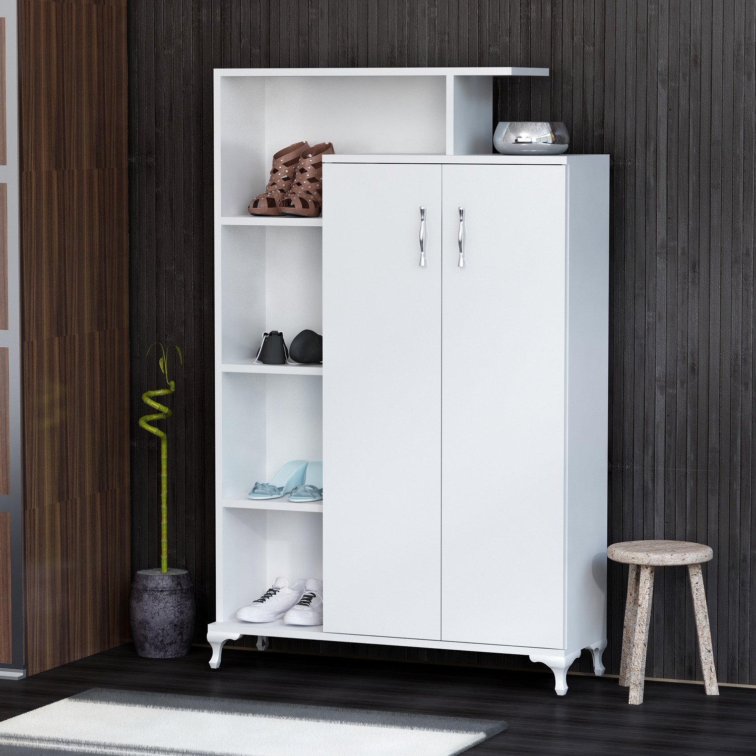 B&Q -  Gupse 140 Cm Multipurpose Cabinet White - Image 5
