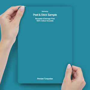Hemway Interior Paint Sample, Persian Turquoise, Peel & Stick Swatch