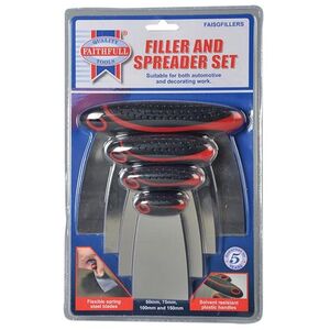 Faithfull Stainless Steel Filler & Spreader Set, 4 Piece
