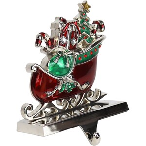 Metal Sleigh Stocking Holder