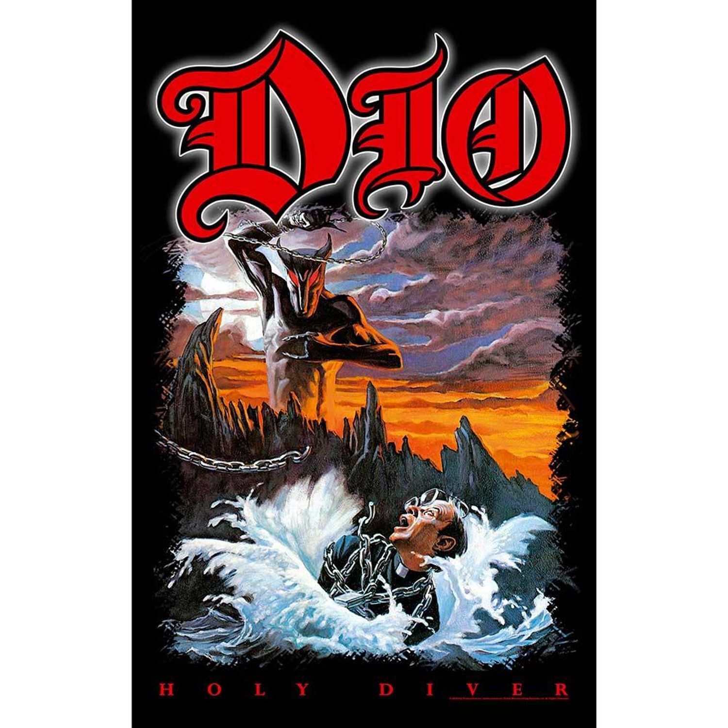 Dio Holy Diver Textile Poster - Multicoloured