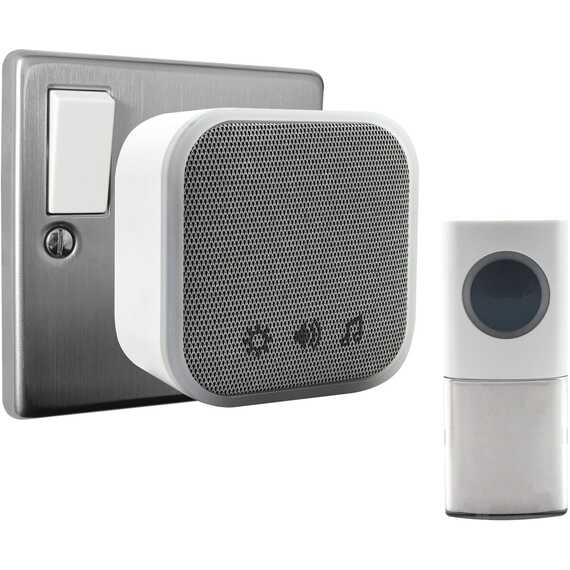 Uni-Com plug-in wireless door chime white UNC68433 - 150m range, 30 melodies