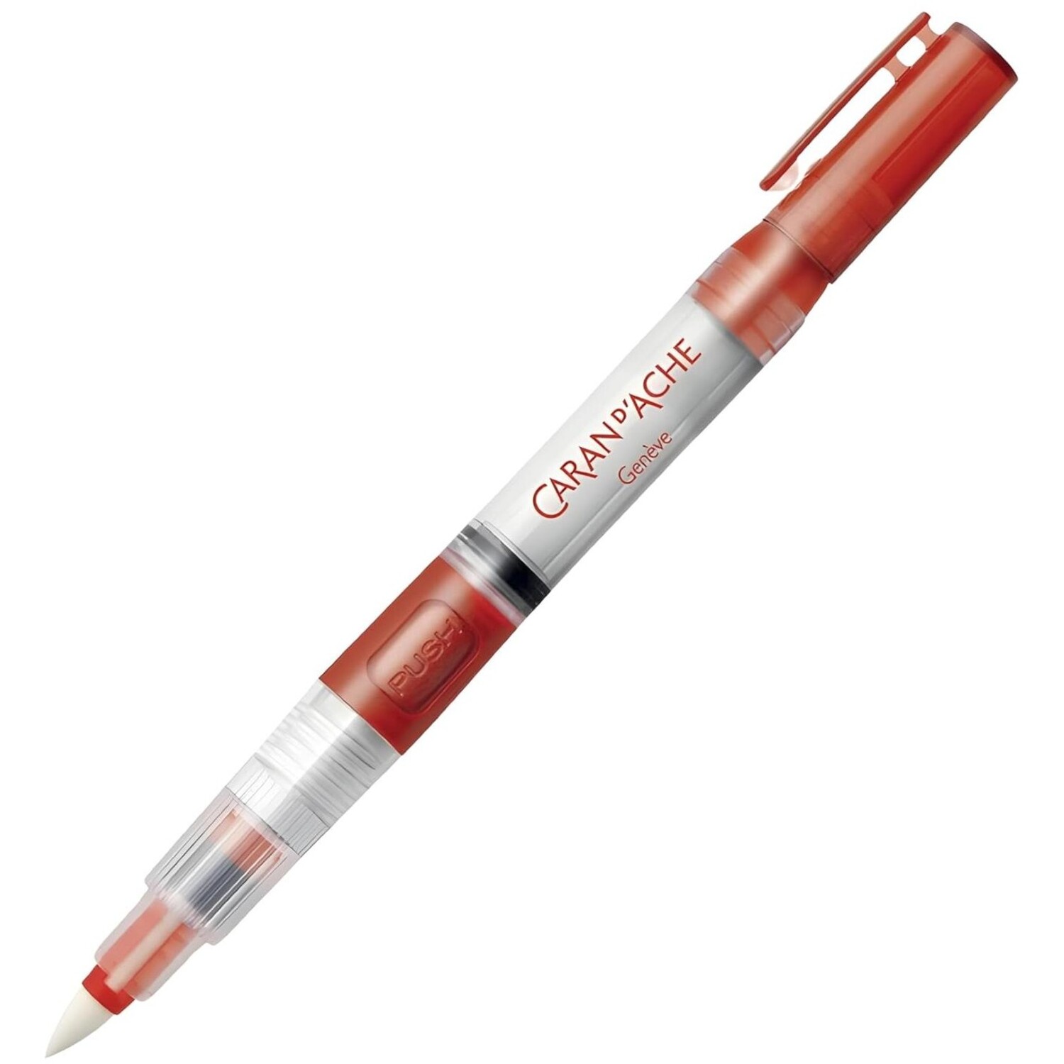 B&Q - Caran D'ache Water Brush Fibre TipRed Water Container Brush For Watercolour - Image 2