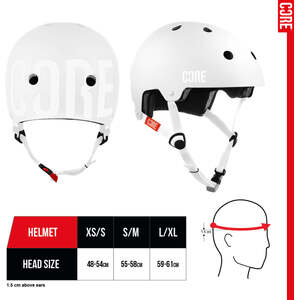 CORE Street Helmet Stealth/White