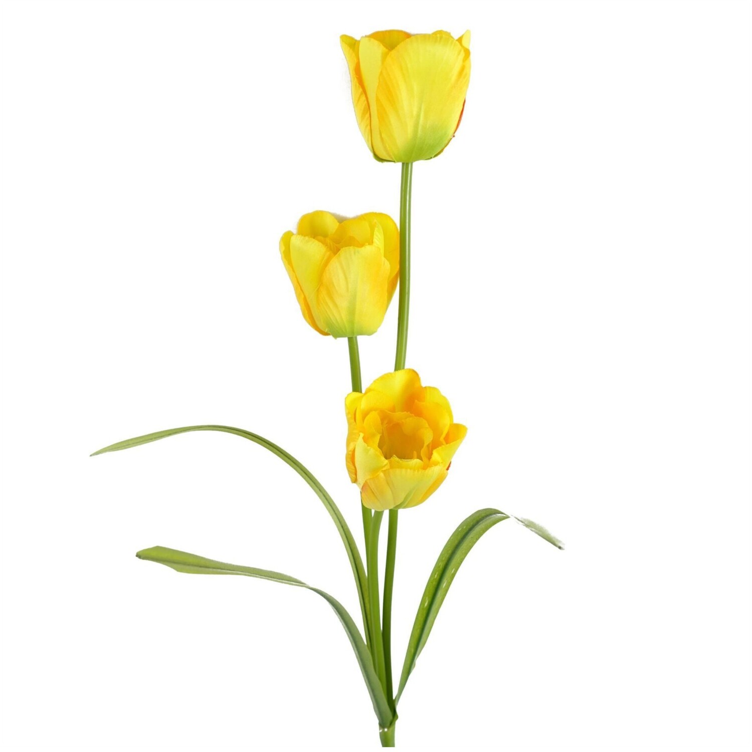 Artificial Tulip Flower Stem With Three Blooms 80cm