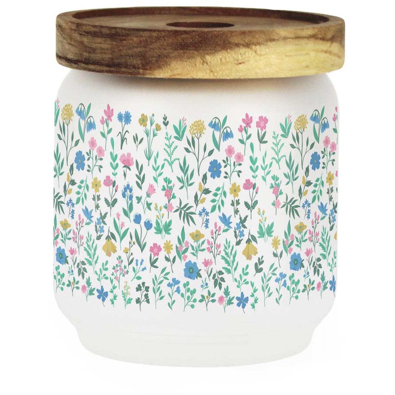 Image of Floral Meadow Small Glass Storage Jar&hellip;
