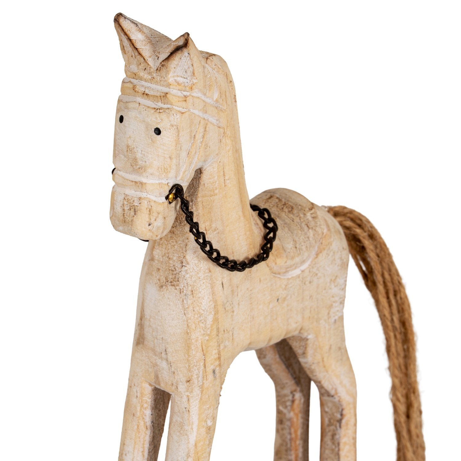 Natural Rustic Wooden Rocking Horse for Home Retail Decor - Brown