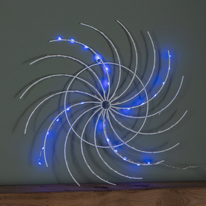 50cm Light up Christmas Catherine Wheel with 96 Blue and White LEDs