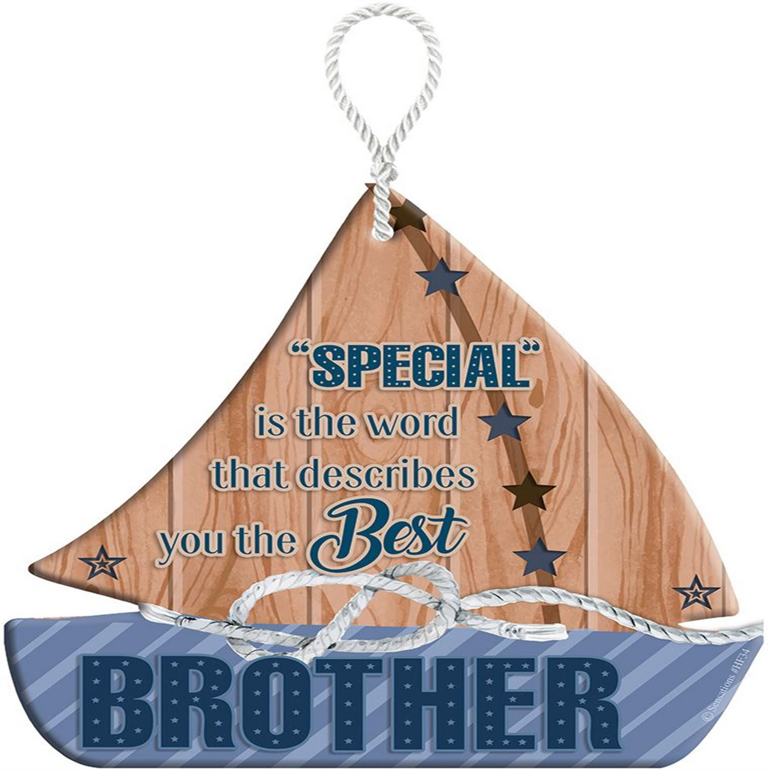 BROTHER HeartFelts Boat Shaped Hanging Plaque - Multi