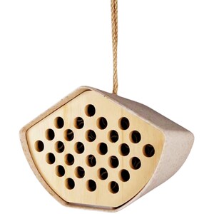 Earthy Bee House 16cm Natural Garden Wildlife Shelter