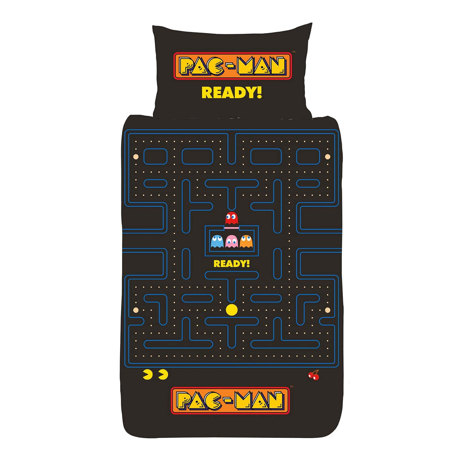 Pac-Man Maze Reversible Duvet Set - Multicoloured / Double