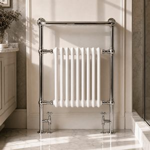 Balterley Heated Towel Rail - 965 x 673mm - Chrome White